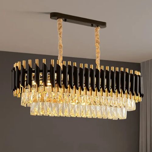 800mmx300mm Black Gold Chandelier