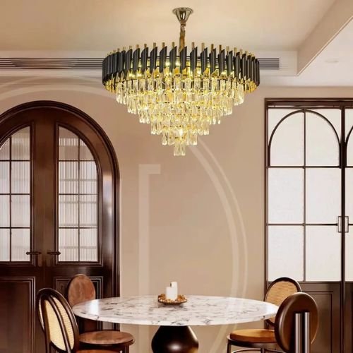 800mm Black Gold Chandelier