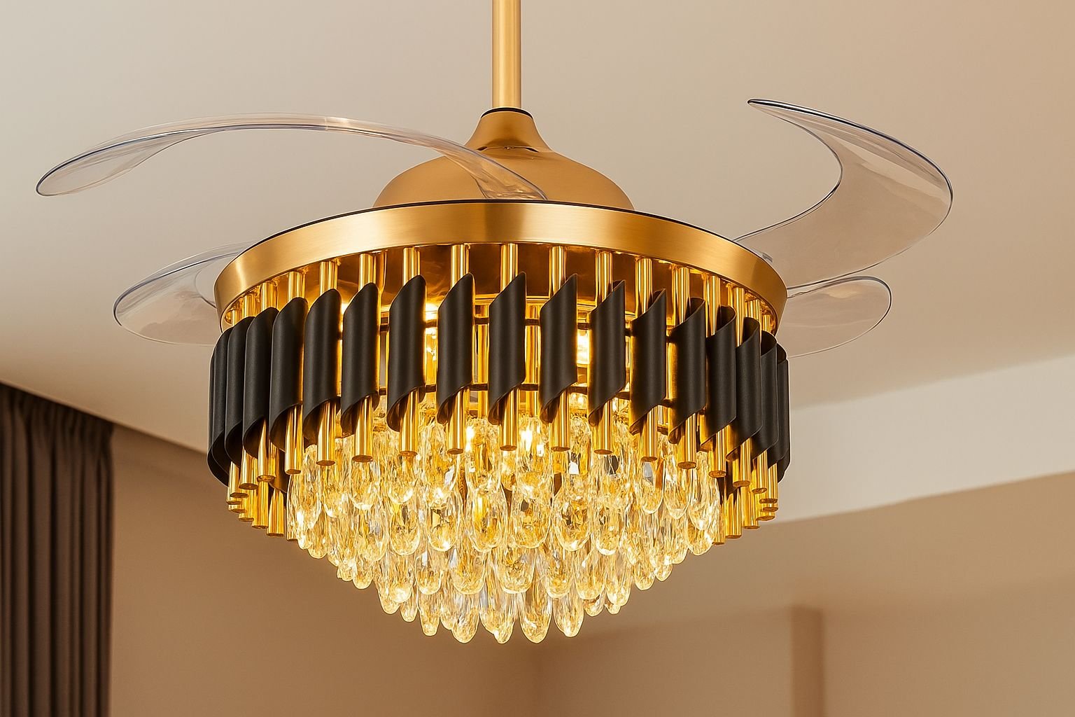 Black Mamba Chandelier Ceiling Fan