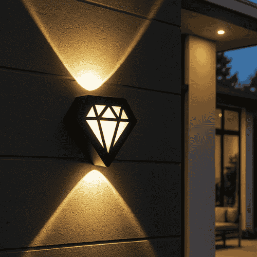 Diamond Glow Outdoor Wall Light