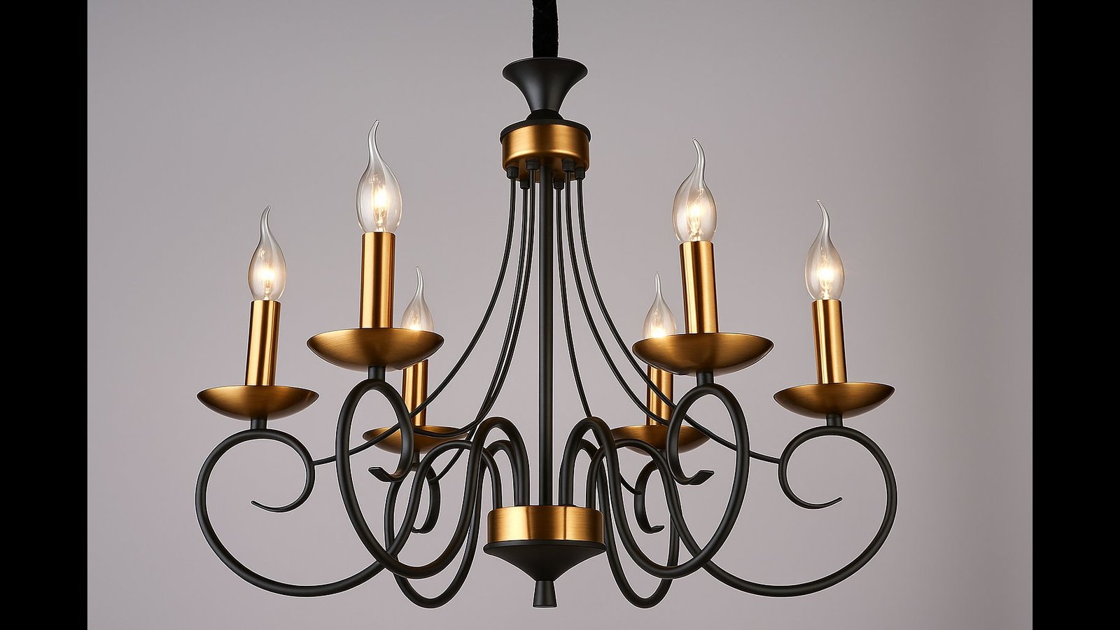 Luminor Black & Gold Chandelier