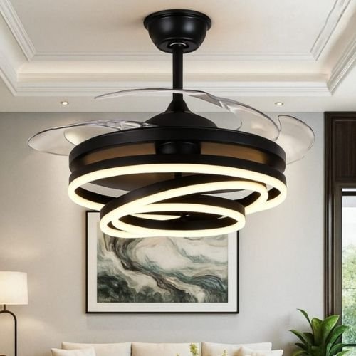AuraGlow Spiral LED Ceiling Fan