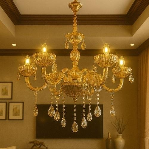 Royal Golden Crystal Chandelier