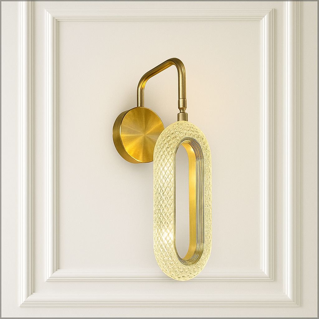 Crystal Oval Luxe Wall Light