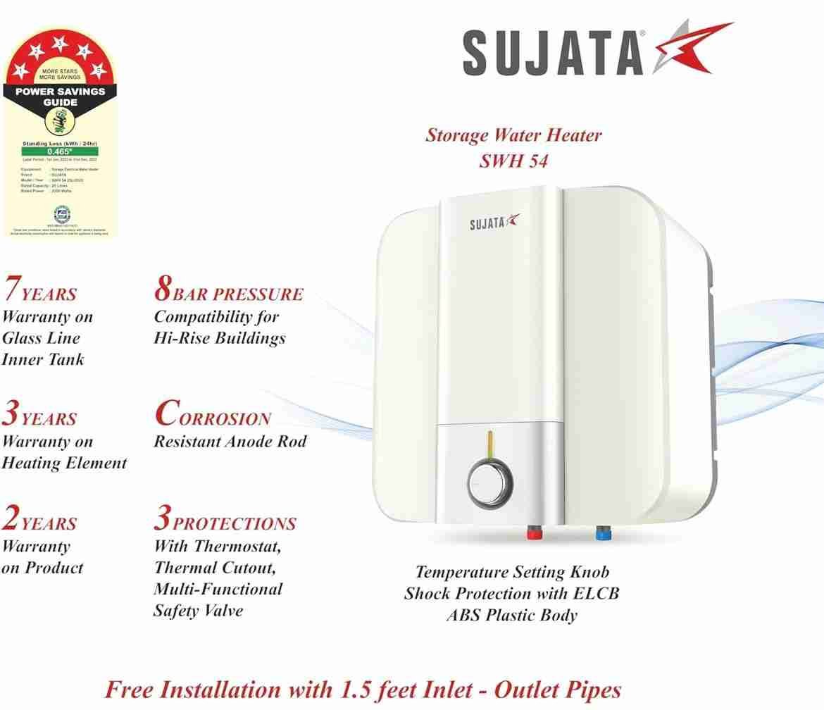 SUJATA 54 25 LTR STORAGE WATER HEATER