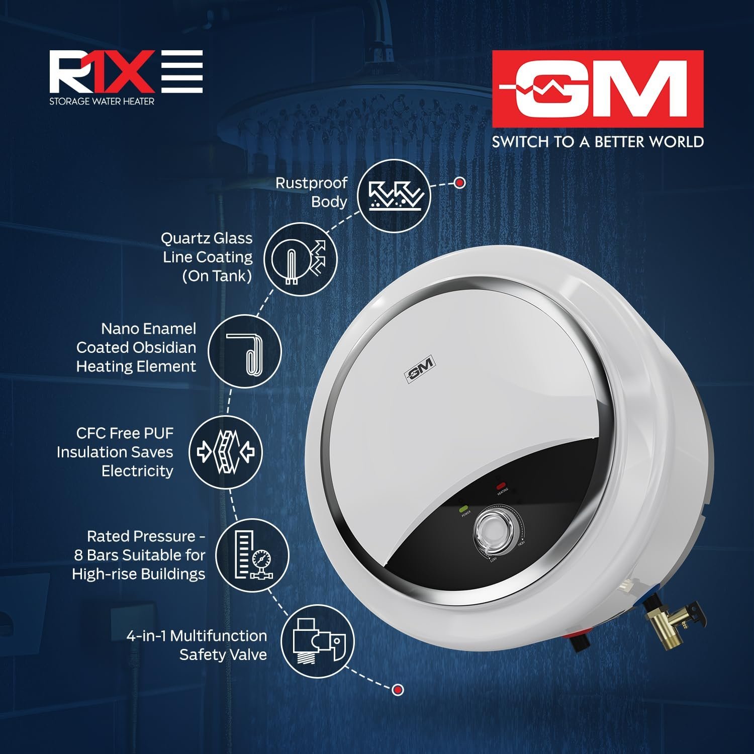 GM R1X 25 LTR STORAGE WATER HEATER