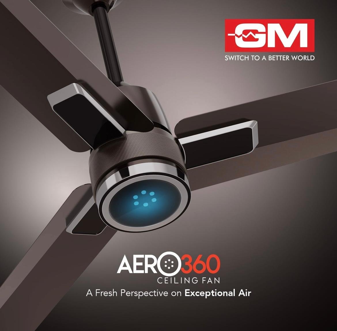 GM AERO 360 BLDC CEILING FAN BROWN GUNMETAL