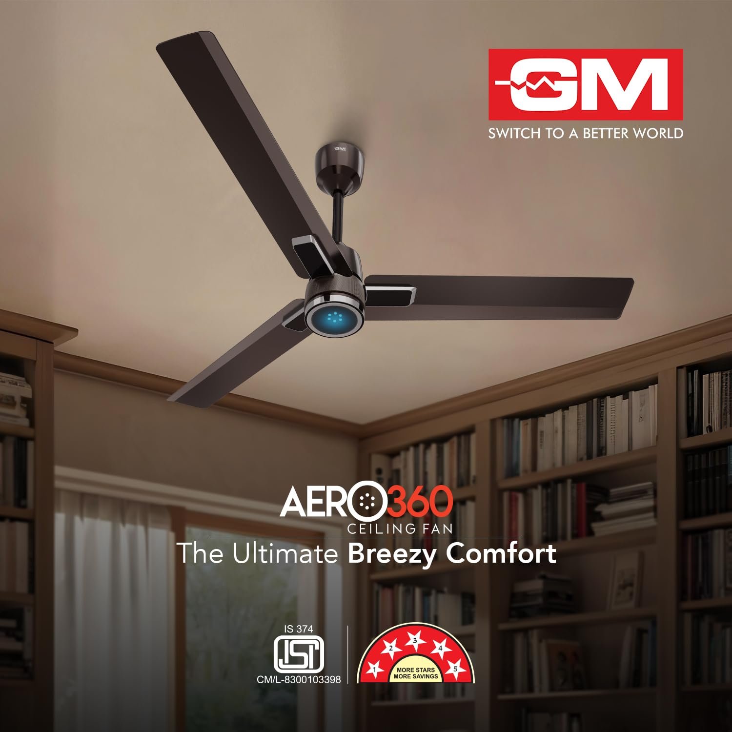 GM AERO 360 BLDC CEILING FAN BAKER BROWN
