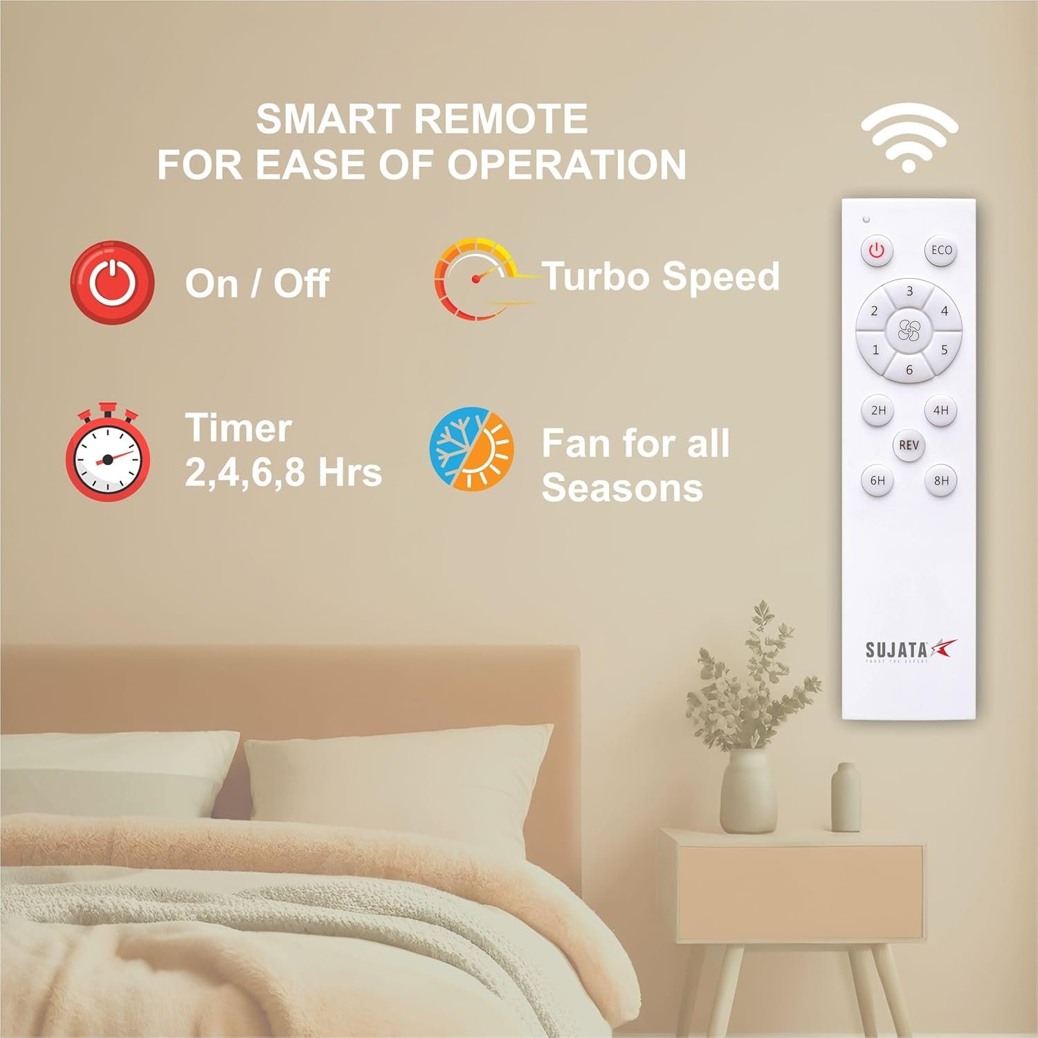 SUJATA SLIM AIR 1200MM CEILING FAN TOPAZ GOLD