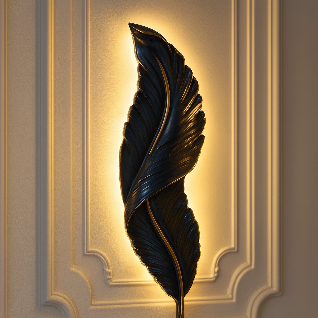 Imperial Black Leaf Wall Sconce