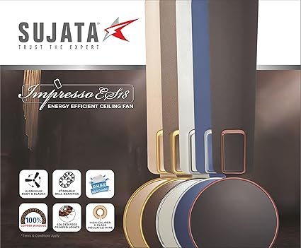 Sujata Impresso Ceiling Fan Matt Bronze Copper