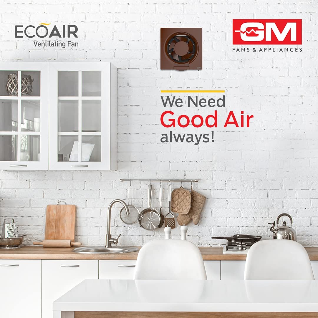 GM Eco Air 200MM Ventilation Fan Brown